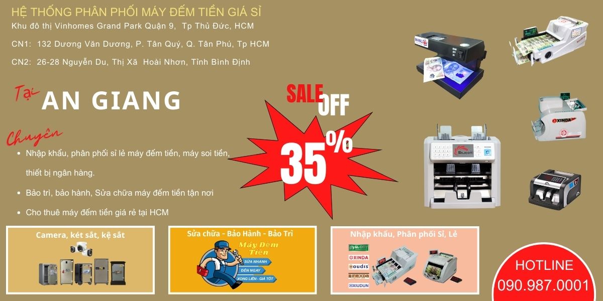 Máy đếm tiền giá rẻ tại An Giang