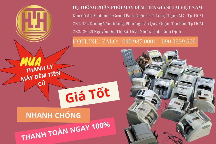 Thu mua thiết bị ngân hàng, máy đếm tiền đã qua sử dụng tại quận 6